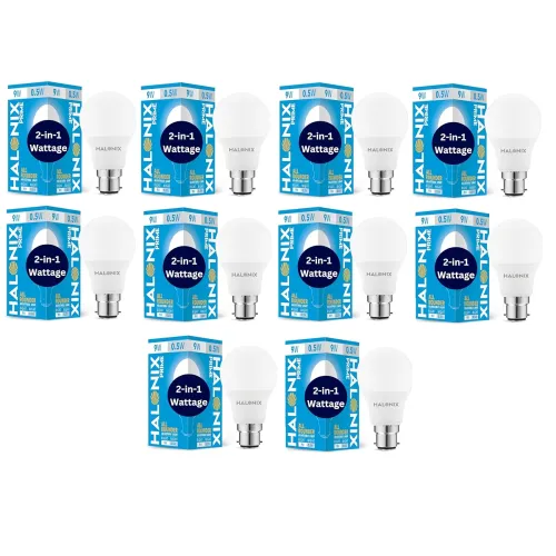 Image of Halonix 2-in-1 Dimmable 9W,0.5W Led Bulb (Pack Of 10)