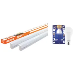 Halonix 20W Led batten tubelight (Pack of 2, cool day white) & Prime 12W B22 Inverter rechargebale Emergency led Bulb (Pack of 1, White)
