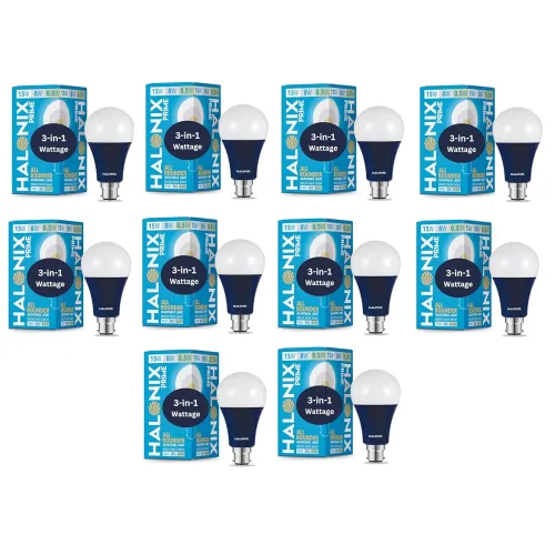Image of Halonix 3-in-1 Multi Watt LED Bulb Pack 10
