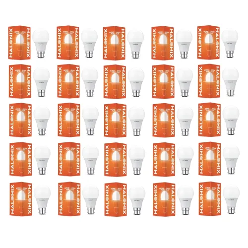 Image of Halonix 4.9W B22 LED Cool White Bulb, Pack of 25