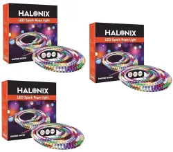 HALONIX 480 LEDs 10 m Multicolor Flickering Strip Rice Lights (Pack of 3)