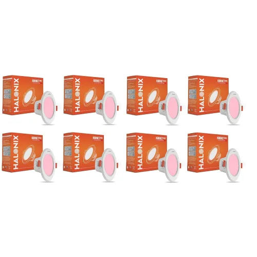 Image of Halonix 5.5W Pink Kornet Junction Box downlighter 8Pcs