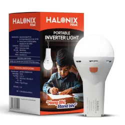 Halonix 5W Portable LED Torch + Bulb 2-In-1 Emergency Hanging Lantern,Rechargeable Emergency Light With Type C Charging
