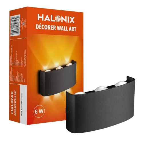 Image of Halonix 6W Decorer Wall Light 6 Rays Up & Down Wall Lamps 
