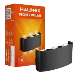 Halonix 6W Decorer Wall Light 6 Rays Up & Down Wall Lamps 