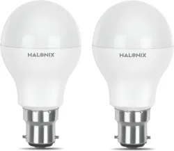 HALONIX 7 W Basic Round B22 LED Bulb (White, Pack of 2)
