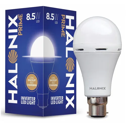 Image of Halonix 8.5W B22 LED Rechargeable Emergency Bulb