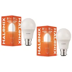 Halonix 9-Watt LED Bulb Astron Plus Base B22 (Cool Day Light) Pack of 2