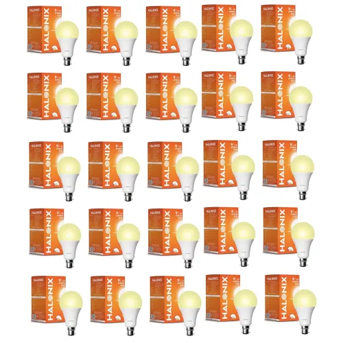 Image of Halonix 9W B22 LED Yellow Led Bulb Po25