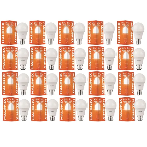 Image of Halonix 9W LED Bulb with B22 Base (Pack of 20)