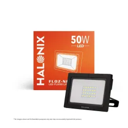 Halonix Aluminium 50W Led Outdoor Flood Light Waterproof- Ip66 Led Lights With 120° Wide Beam|Halogen Light,Focus Light For Garage,Parking,Shop-(Cool White)-Pack Of 1|Short Circuit&Surge Pro...