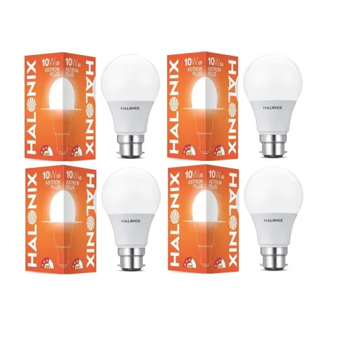 Image of Halonix Astron Plus 10W LED Bulb B22 (White, Pack of 4)