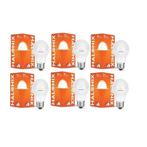 Image of Halonix Astron Plus Base E27 7-Watt LED Bulb (Pack of 6, Warm White)