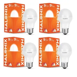 Halonix Astron Plus Base E27 9-Watt LED Bulb (Pack of 4)