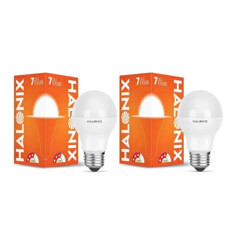 Image of Halonix Astron Plus Base E27 7w LED Bulb (Pack of 2, Cool Day Light)
