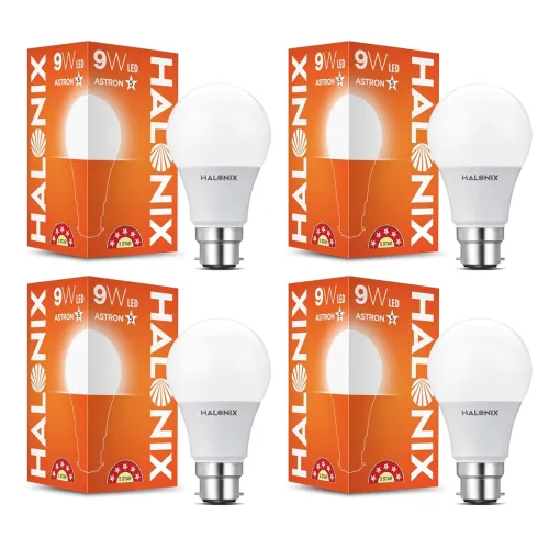 Image of Halonix Astron Plus B22D 9-Watt LED Bulb (Cool White) - Pack of 4