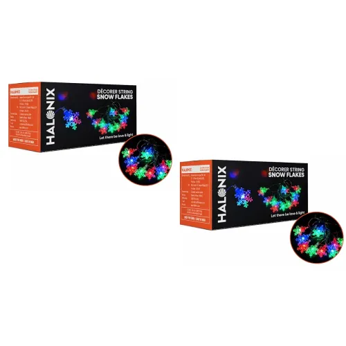 Image of Halonix Decorer Snow Flakes 15 Bright Led String Light (Pack 2)