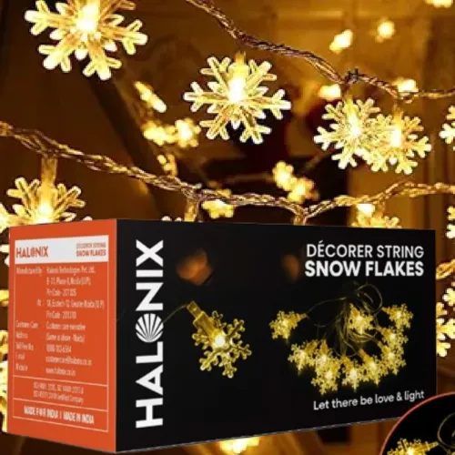 Image of Halonix Decorer Snow Flakes 15 Bright Led String Light 