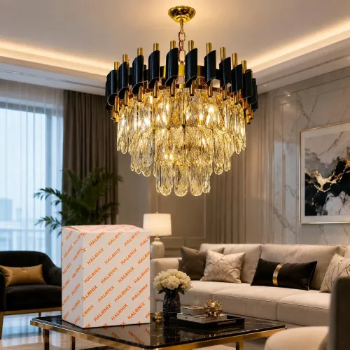 Image of Halonix Horizon 400MM Crystal Pendant Light 