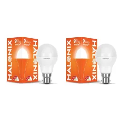 Halonix Photon Plus Base B22 9-Watt LED Bulb Pack of 2
