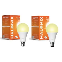 Halonix Photon Plus Base B22 9-Watt LED Bulb (Pack of 2, Warm White)