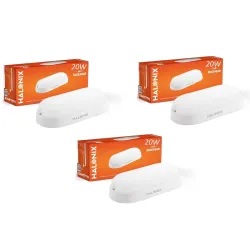 Halonix Polycarbonate 20W Wall Lamp Pack of 3
