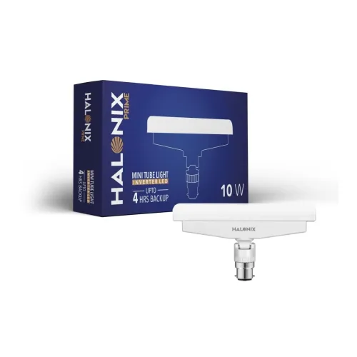 Image of Halonix 10W Rechargeable Emergency B22D Led Light T Shape Bulb | Color-Cool Day White | Pack Of 1 | Inverter Led Bulb.