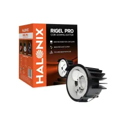 Halonix Rigel Pro 12W Chrome Finish Led Ceiling Cob Light| Cut Out-3 Inch| Ceiling Light for Hall,Shop,Home| Round Reces