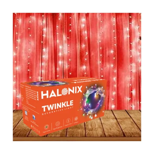 Image of Halonix Twinkle 10M Red 46 LED Decorative String Light 