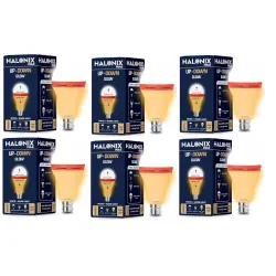 Halonix 10W Up Down Glow Yellow & White 3 Modes B22d LED Bulb pack of 6