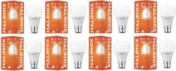 HALONIX 9 W Basic Round B22 LED Bulb  (White, Pack of 8)
