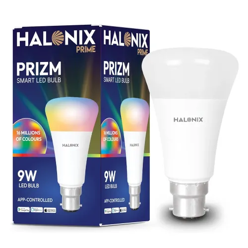 Image of Halonix 9W Smart Wi-Fi LED Bulb B22D (16M Colors, Alexa /Google)