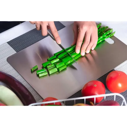 Image of Halsey Stainless Steel Chopping Board Steel