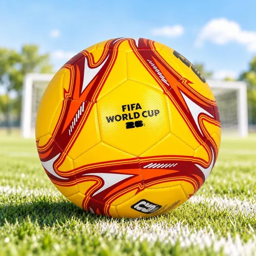 Image of Hamleys Football Size 5 Officially Licensed World Cup 2026 Yellow Splash
