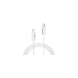 HAMMER 1.5M Type C to Type C 5A (100W) PD Fast Charging Cable with EMK Chip, Rapid Data Transfer, Anti-Breakage Wire, Compatible with Smartphone all C-Type Enabled Devices (White)