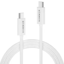 HAMMER 1.5M Type C to Type C 5A (100W) PD Fast Charging Cable with EMK Chip