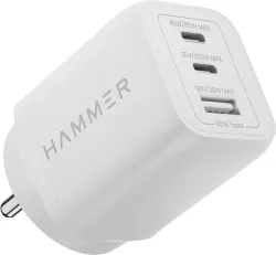 Hammer 65 W GaN 3.25 A Multi-pin Wall Charger for Mobile (White)