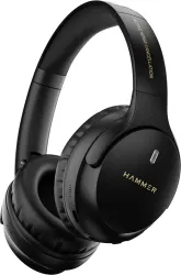 Hammer Bash Vivid On-Ear Headphones | Bluetooth + Wired (Black)