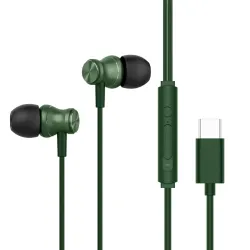 HAMMER Nova in Ear C Type Earphones Wired with Mic,13mm Driver, in-line Control, Metallic Built, Powerful Bass, Comforta