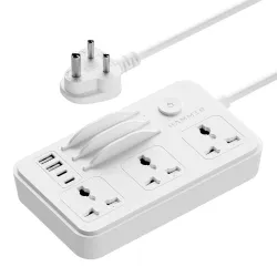 HAMMER Power Strip with 3 Universal Sockets 