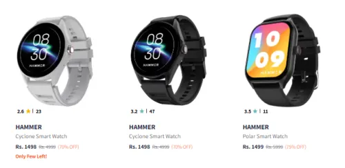 Image of Hammer Smart Watch at Minimum 70% Discount