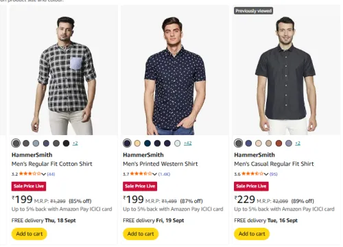 Image of HammerSmith Men Clothes Starting @ ₹199
