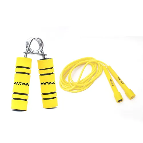 Image of HAND GRIP AND SKIPPING ROPE HOME GYM COMBO
