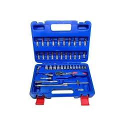 Hand Tool DN-2462 46-Piece Drive Hex Socket Set with 72-Tooth Reversible Ratchet 
