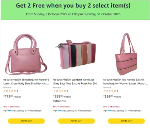 Image of Handbag Offer – Buy 2, Get 2 Benefit Items Free