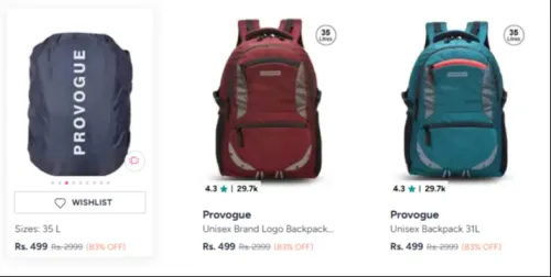 Image of Handbags And Bags Upto 83% Discount 
