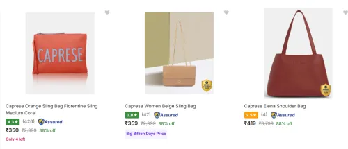Image of Handbags & Clutches at minimum 70% Discount