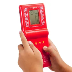 Handheld Brick Game Console 9999 in 1 with LCD Screen, Button Controls and AA Battery Slot