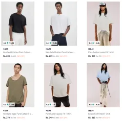 H&M Loose Fit T-Shirt @ Starting ₹239