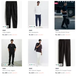 H&M Trousers @ Up to 55% Discount
